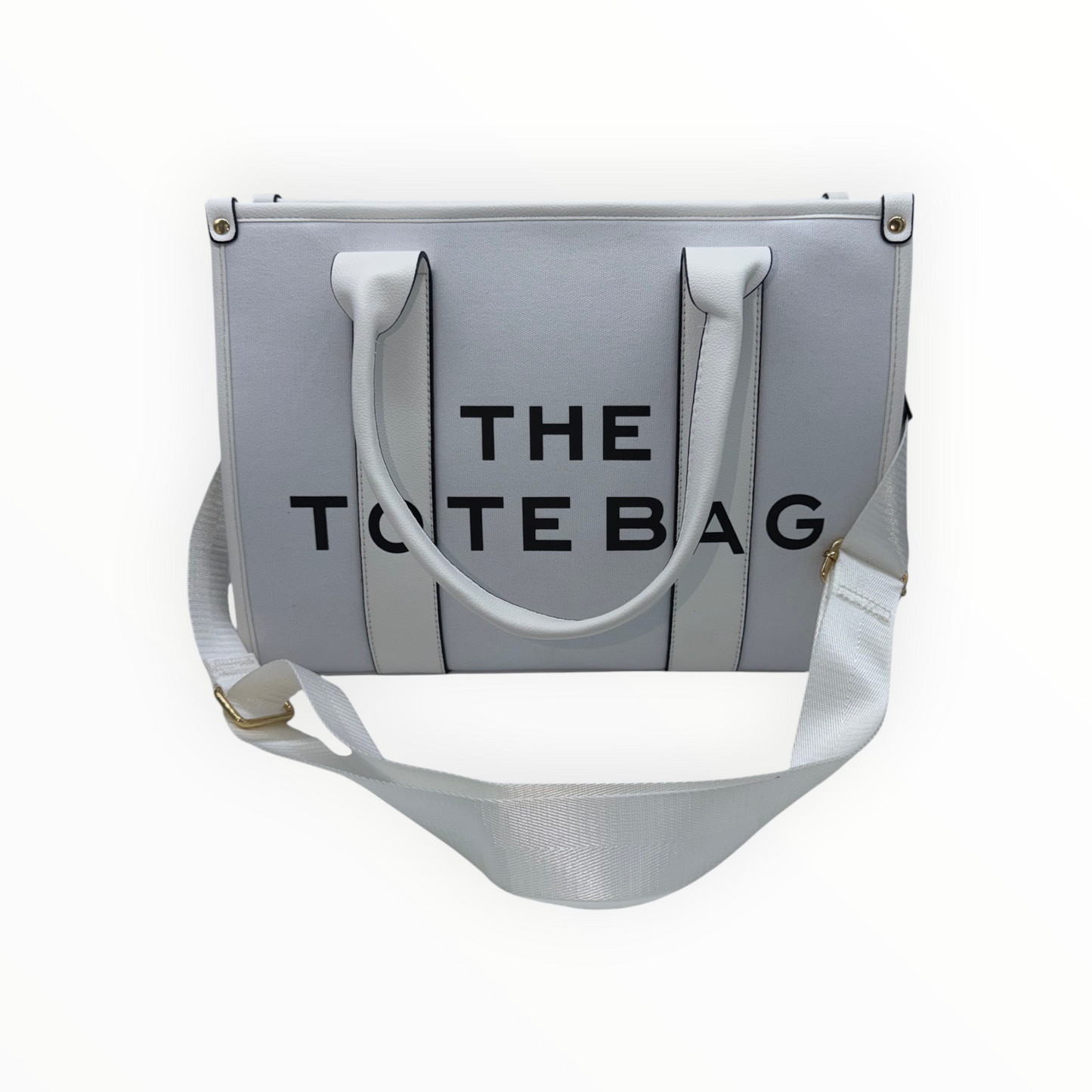 Bolso "The Tote Bag" Blanco con Bandolera Ajustable - Estilo Minimalista