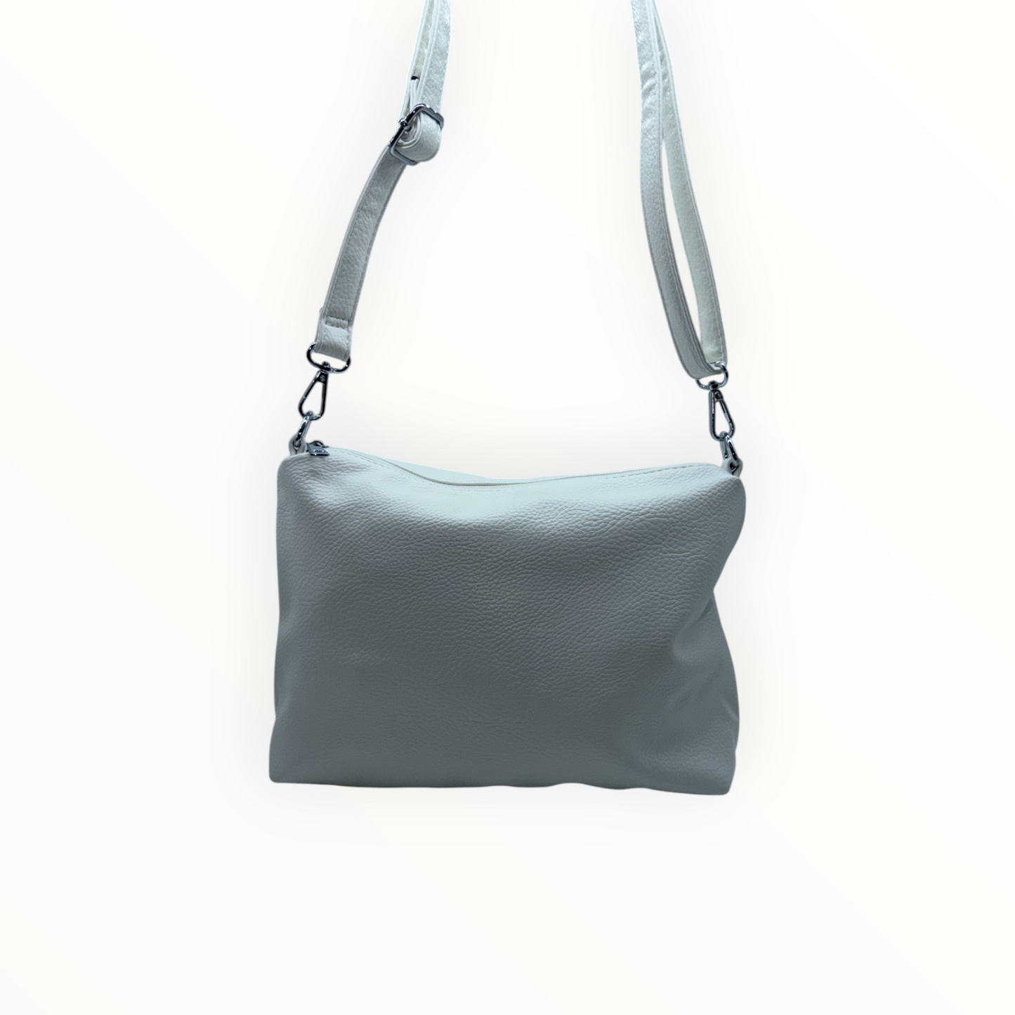 Set de Bolsos 2 en 1 Blanco: Bolso Tote Troquelado y Bandolera Interior