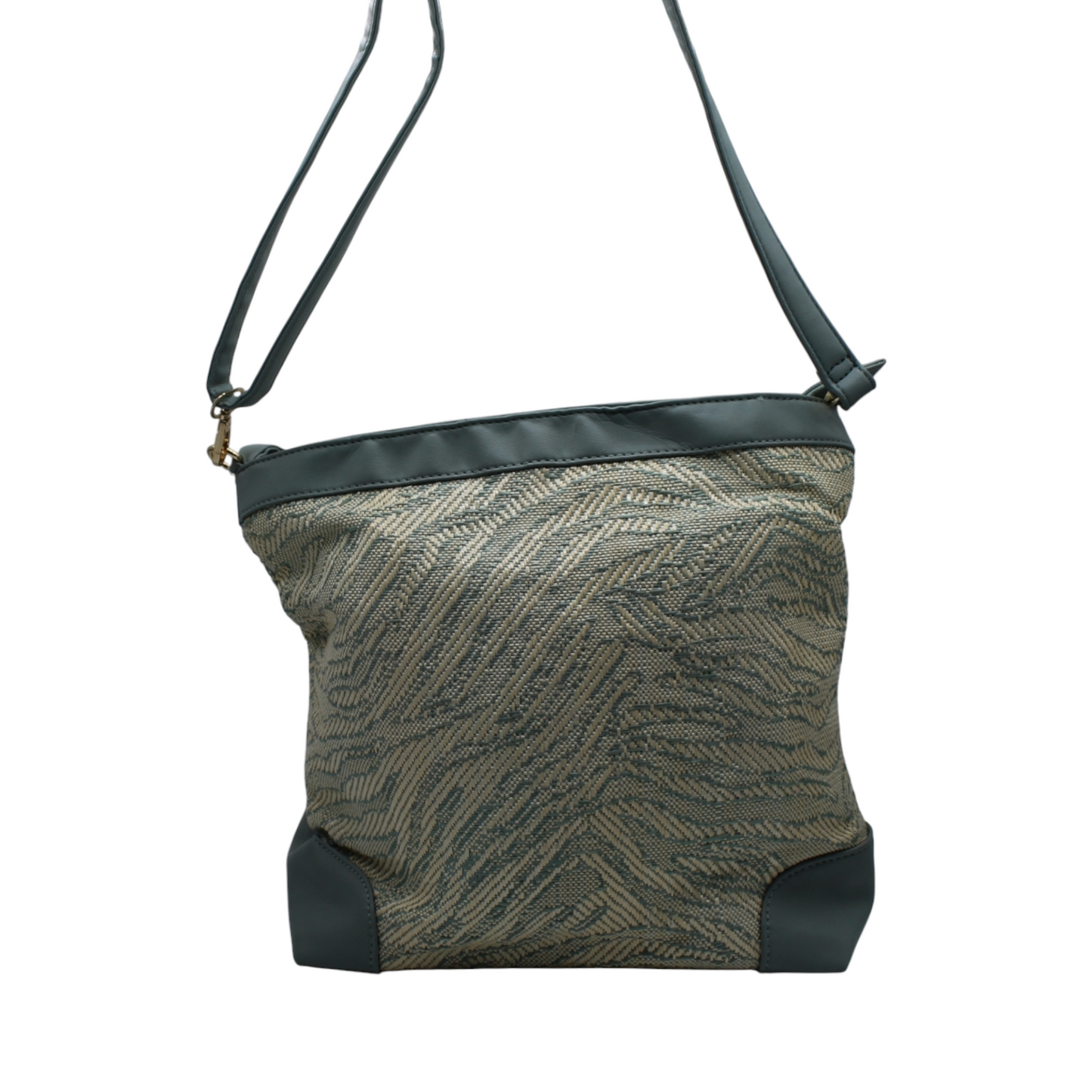 Bolso de hombro cebra verde