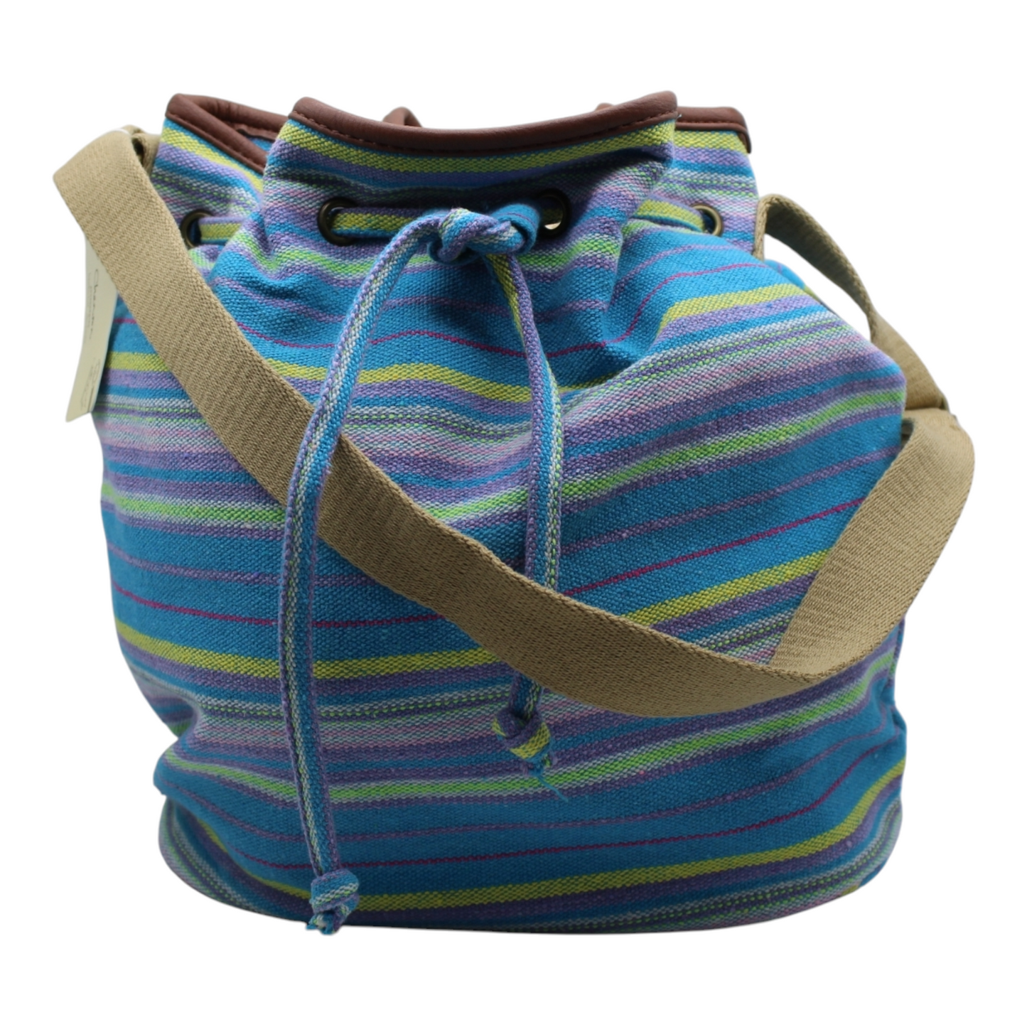 Bolso hobo mediano de rayas multicolor
