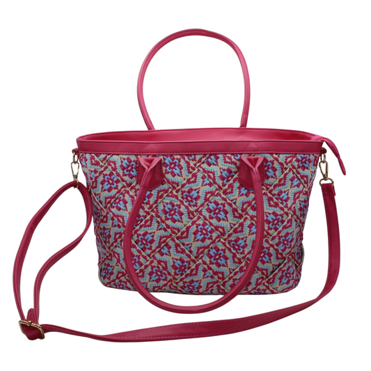 Bolso de hombro rosa