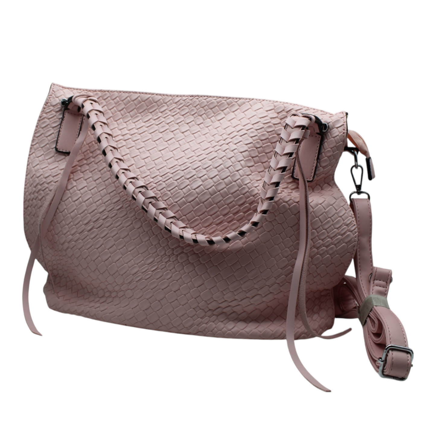 Bolso trenzado rosa