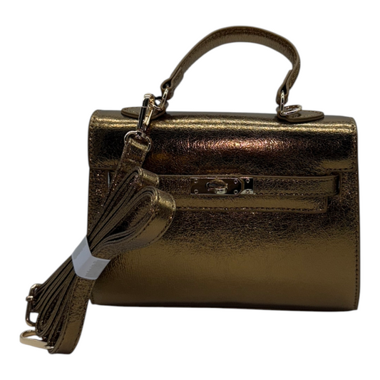 Mini Bolso Estructurado Dorado Metálico | Elegancia Chic y Versatilidad de Fiesta