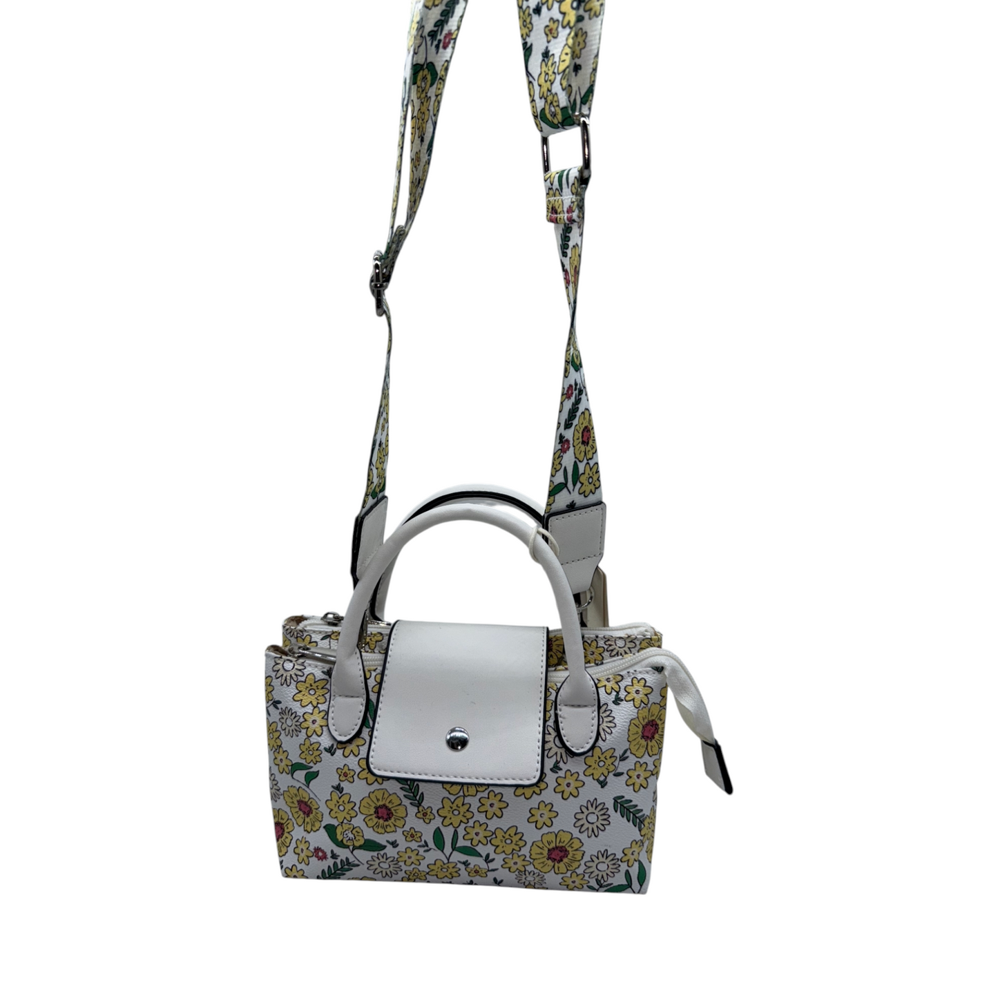 Mini Bolso Floral Blanco con Estampado de Margaritas | Fresco y Versátil para Primavera-Verano