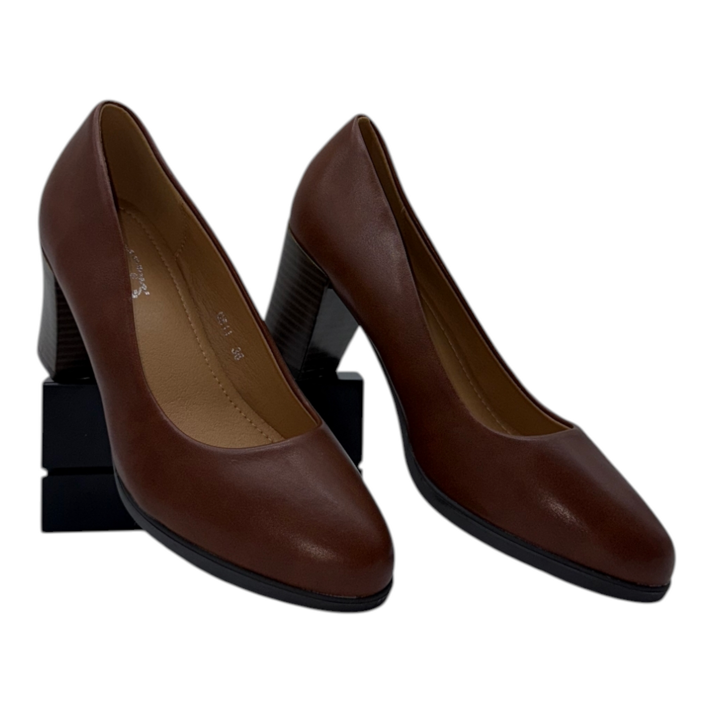 Zapatos de tacón camel