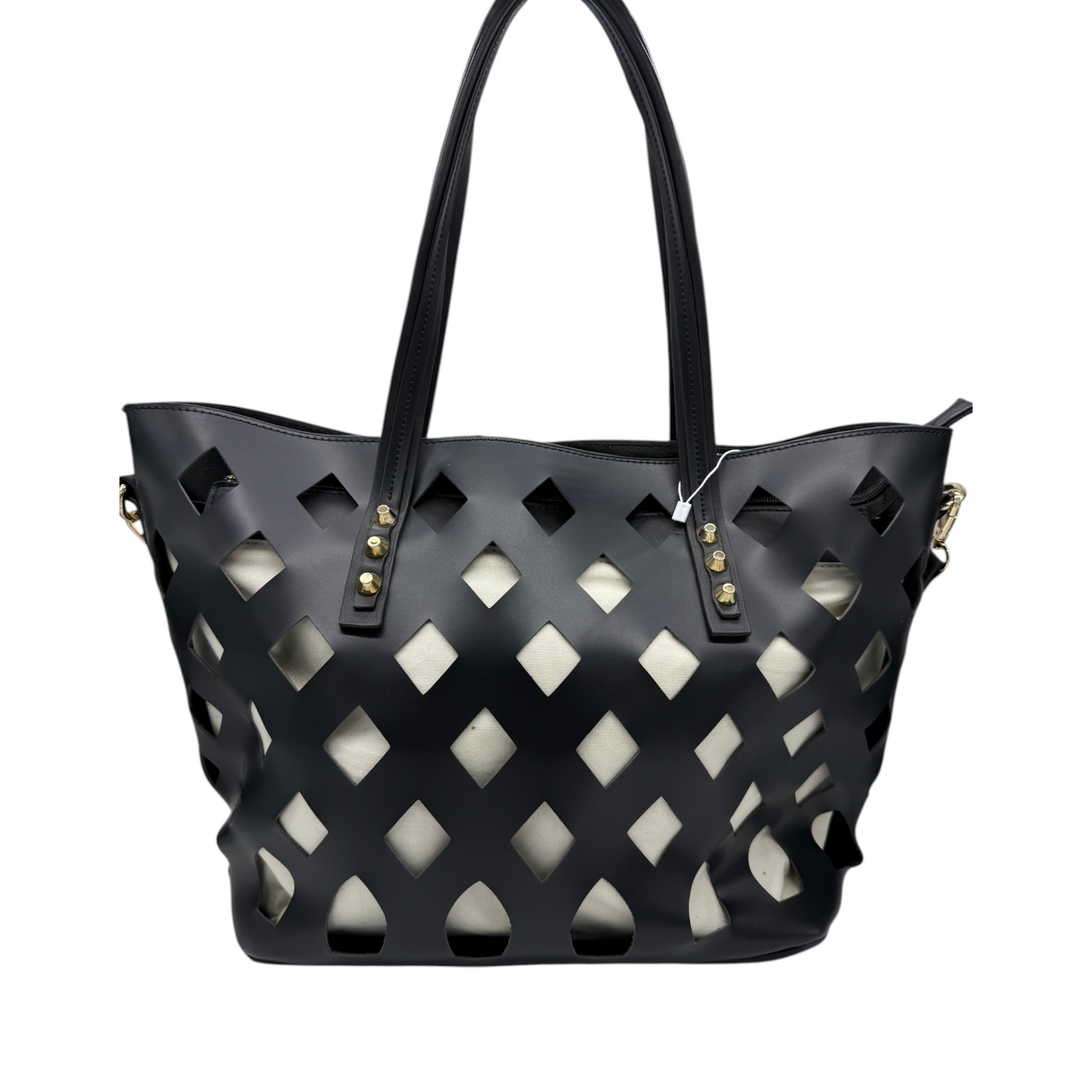 Bolso Tote de Diseño Troquelado Diamante con Forro Contrastado | Elegancia Versátil