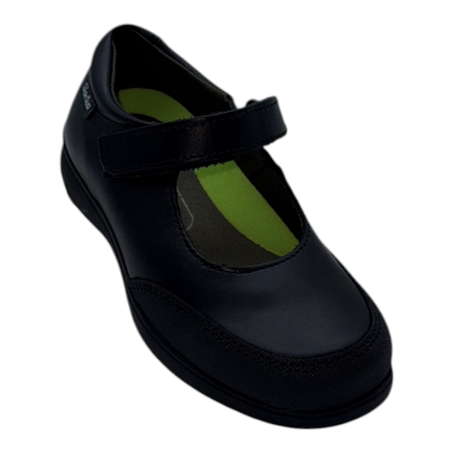 Zapato Colegial Gorila de Piel Genuina Negra con Velcro - Confort y Resistencia para el Día a Día