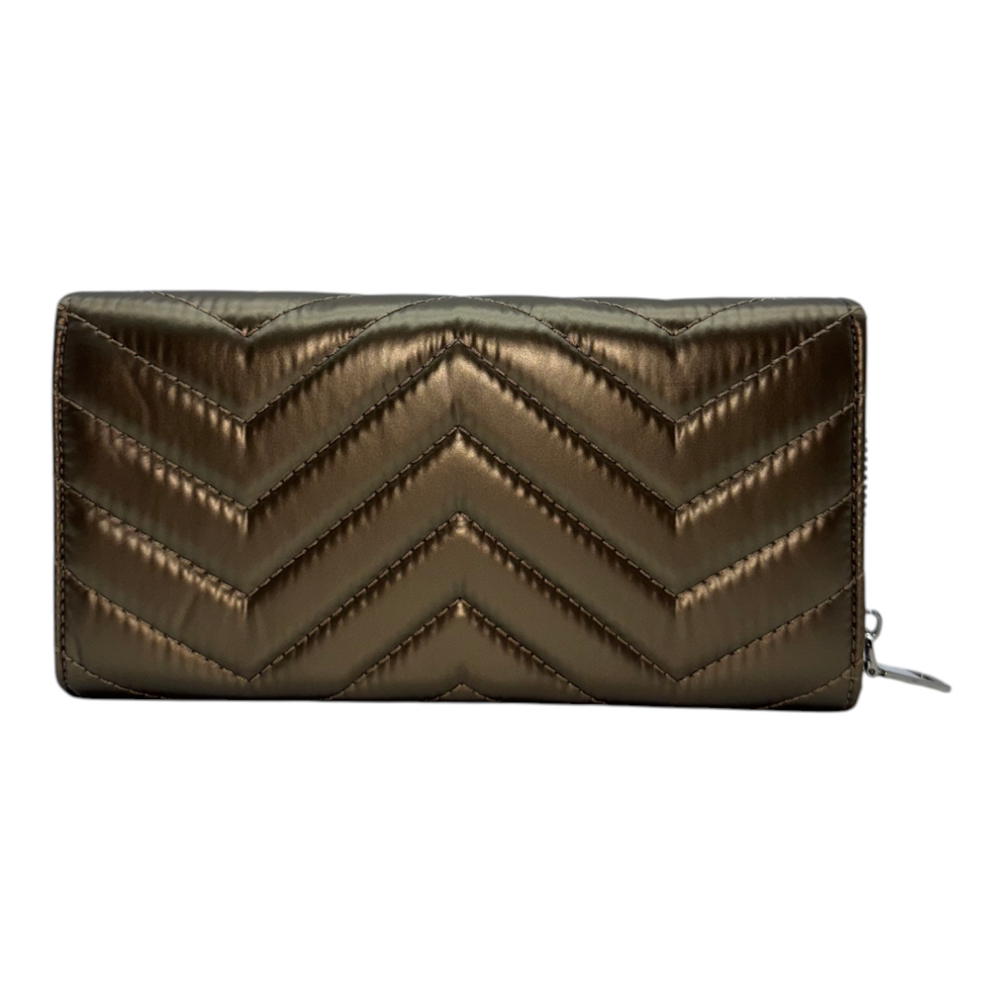 Cartera Acolchada Metalizada Estilo Chic - Bronce Glamuroso