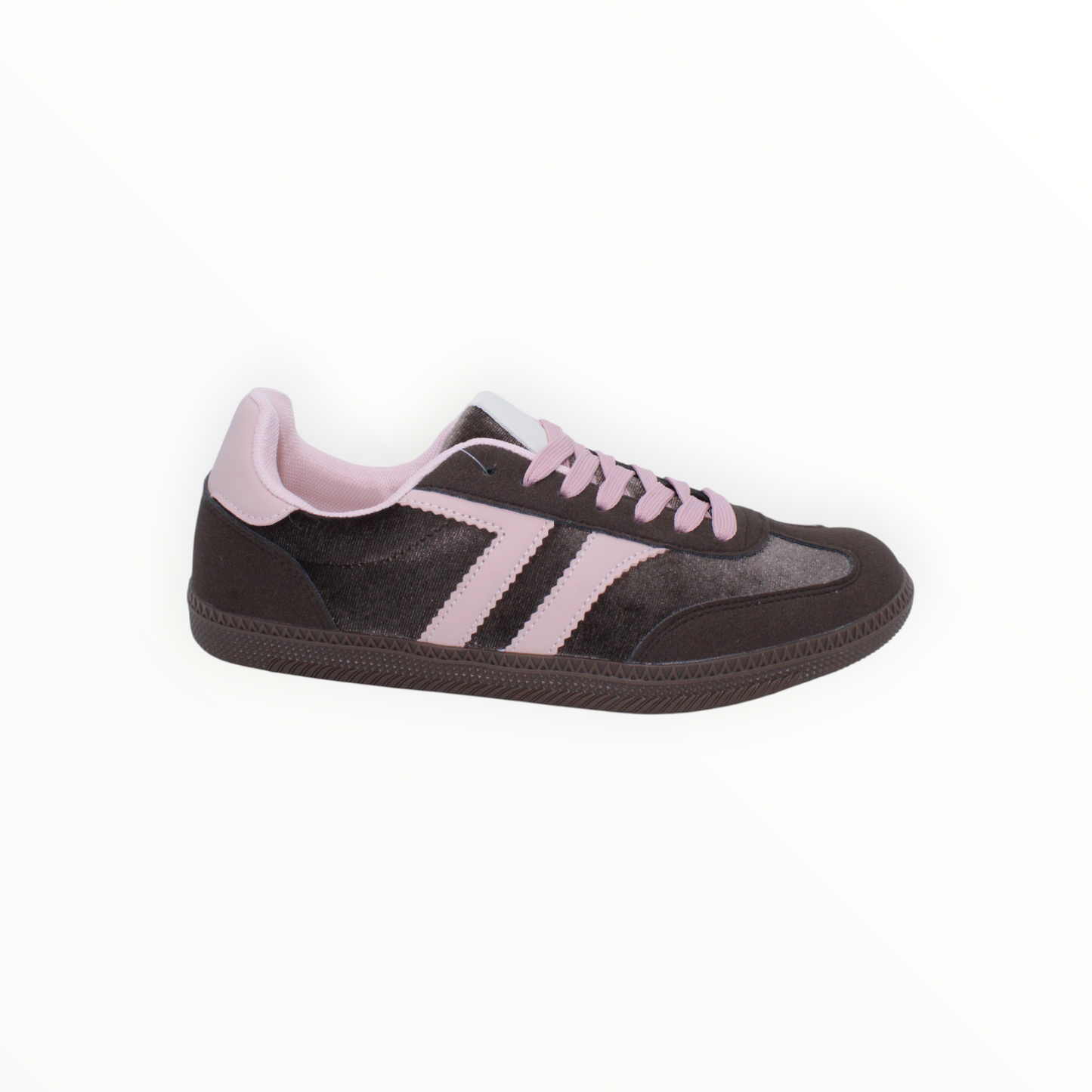 Zapatillas Urbanas Retro Marrón Chocolate y Rosa