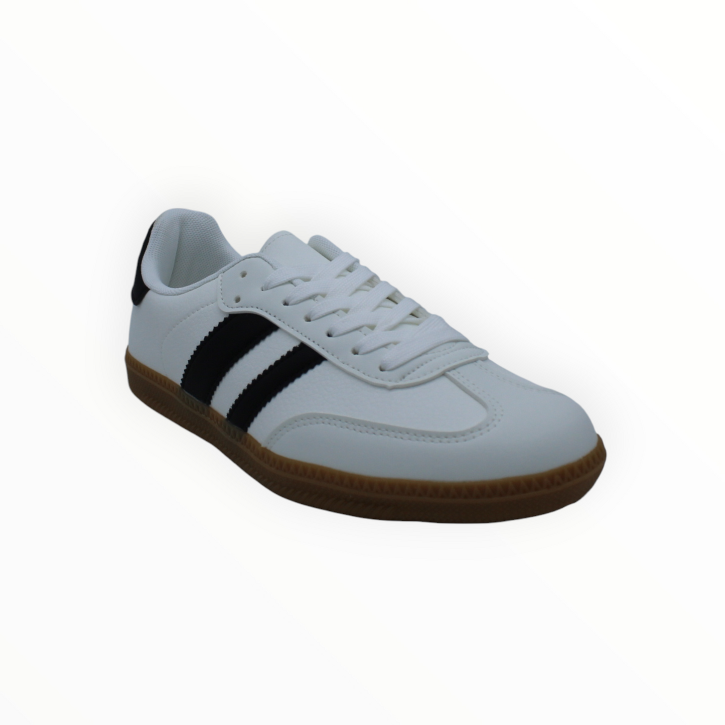 Zapatillas Blancas de Estilo Retro con Rayas Negras
