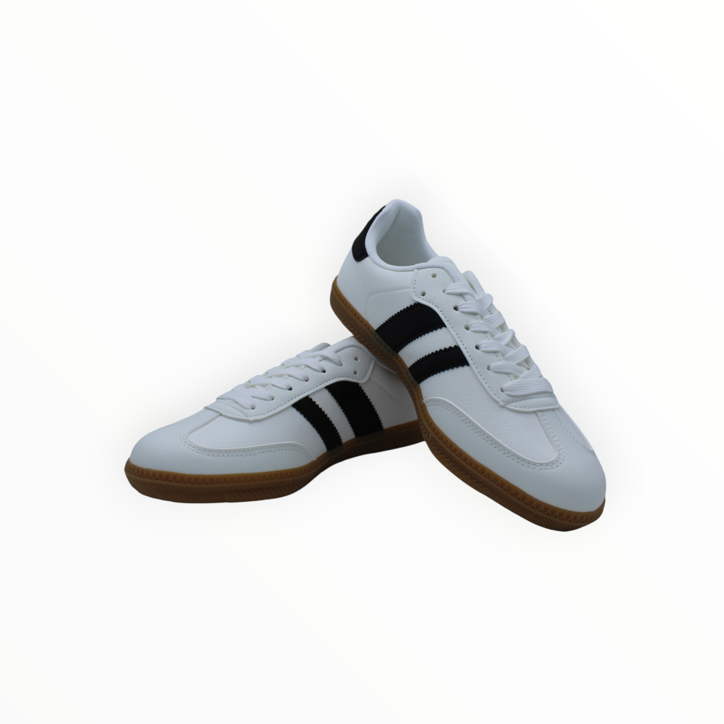 Zapatillas Blancas de Estilo Retro con Rayas Negras