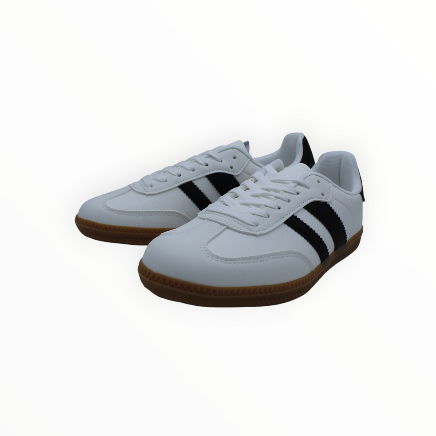 Zapatillas Blancas de Estilo Retro con Rayas Negras