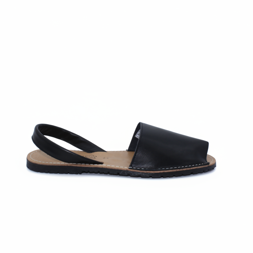 Sandalias Menorquinas de Piel Negras para Hombre Hechas en España