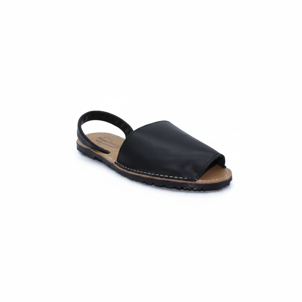 Sandalias Menorquinas de Piel Negras para Hombre Hechas en España