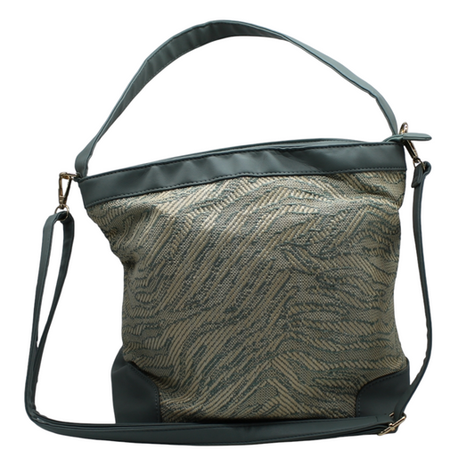 Bolso de hombro cebra verde