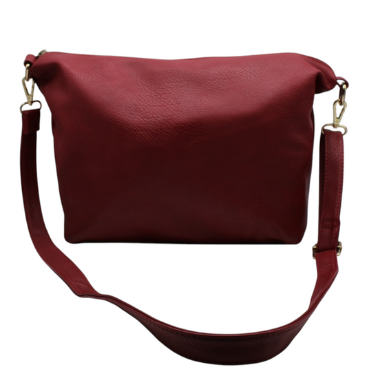 Bolso bandolera muujer burdeos