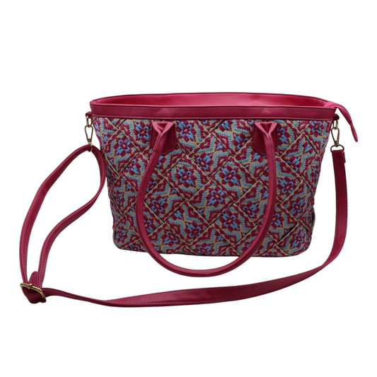 Bolso de hombro rosa