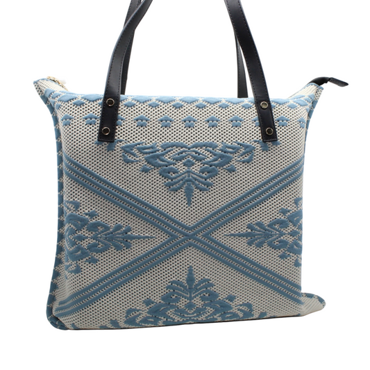 Bolso tote de tela azul