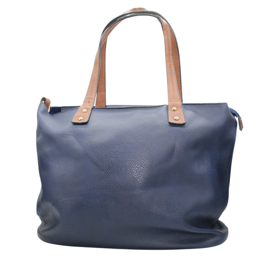 Bolso shopper grande azul marino