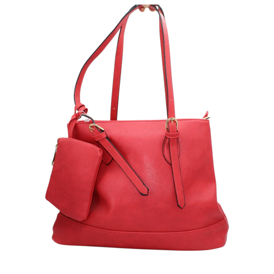 Bolso de hombro rojo 2 piezas
