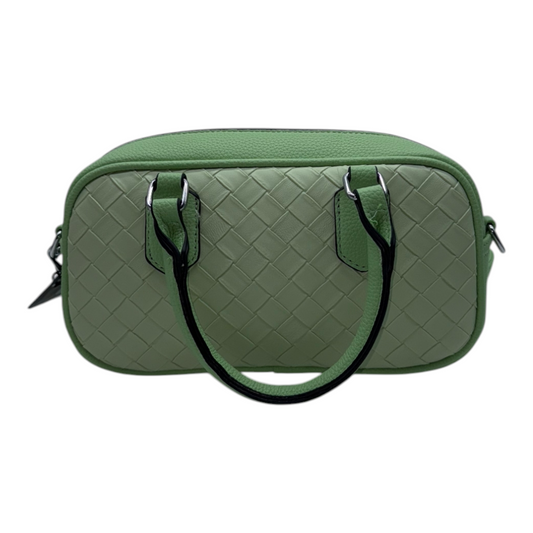 Mini Bolso Bauletto Verde Menta con Diseño Trenzado | Compacto y Chic