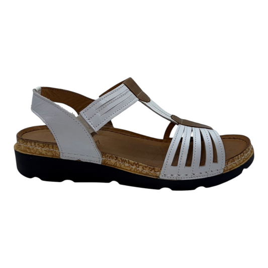 Sandalias de Piel Comfort Blancas