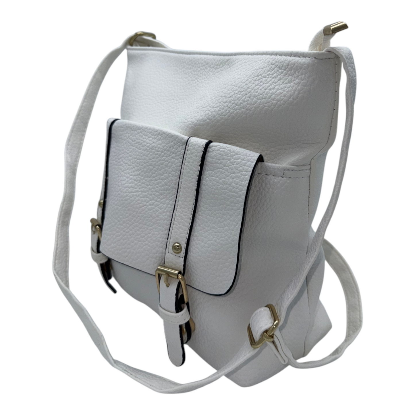 Bolso Bandolera Rosa Nude con Solapa y Bolsillo Frontal | Elegancia Casual y Funcionalidad