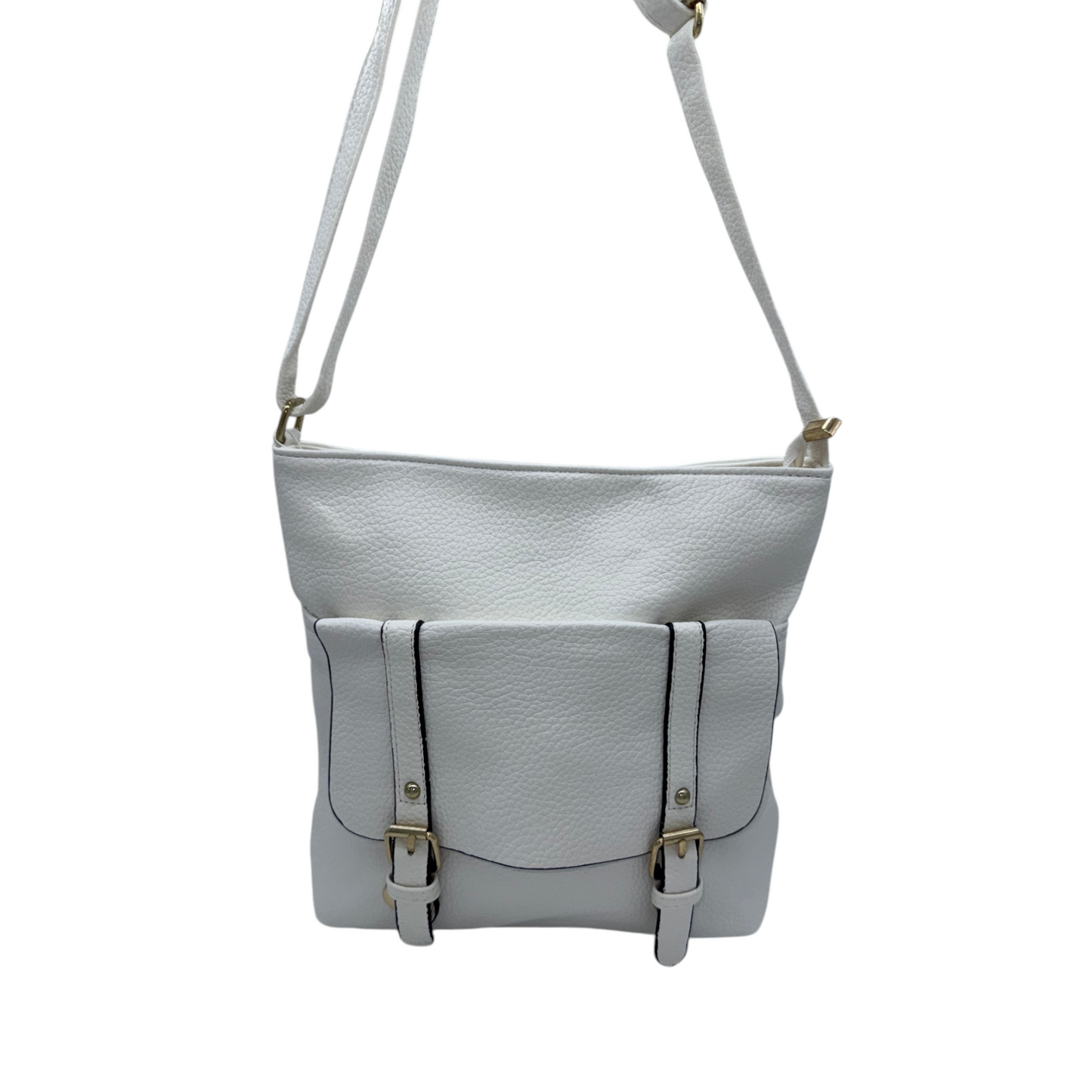 Bolso Bandolera Rosa Nude con Solapa y Bolsillo Frontal | Elegancia Casual y Funcionalidad