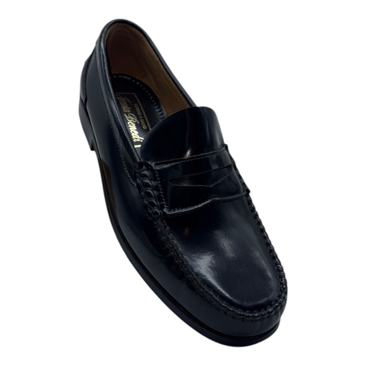 Mocasín Castellano Baerchi en Piel Genuina Negra - Elegancia Tradicional y Artesanía Española